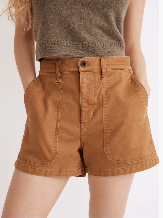 Madewell Pants - Madewell Women’s The Perfect Vintage Fatigue Shorts Size 28 Toffee Cotton